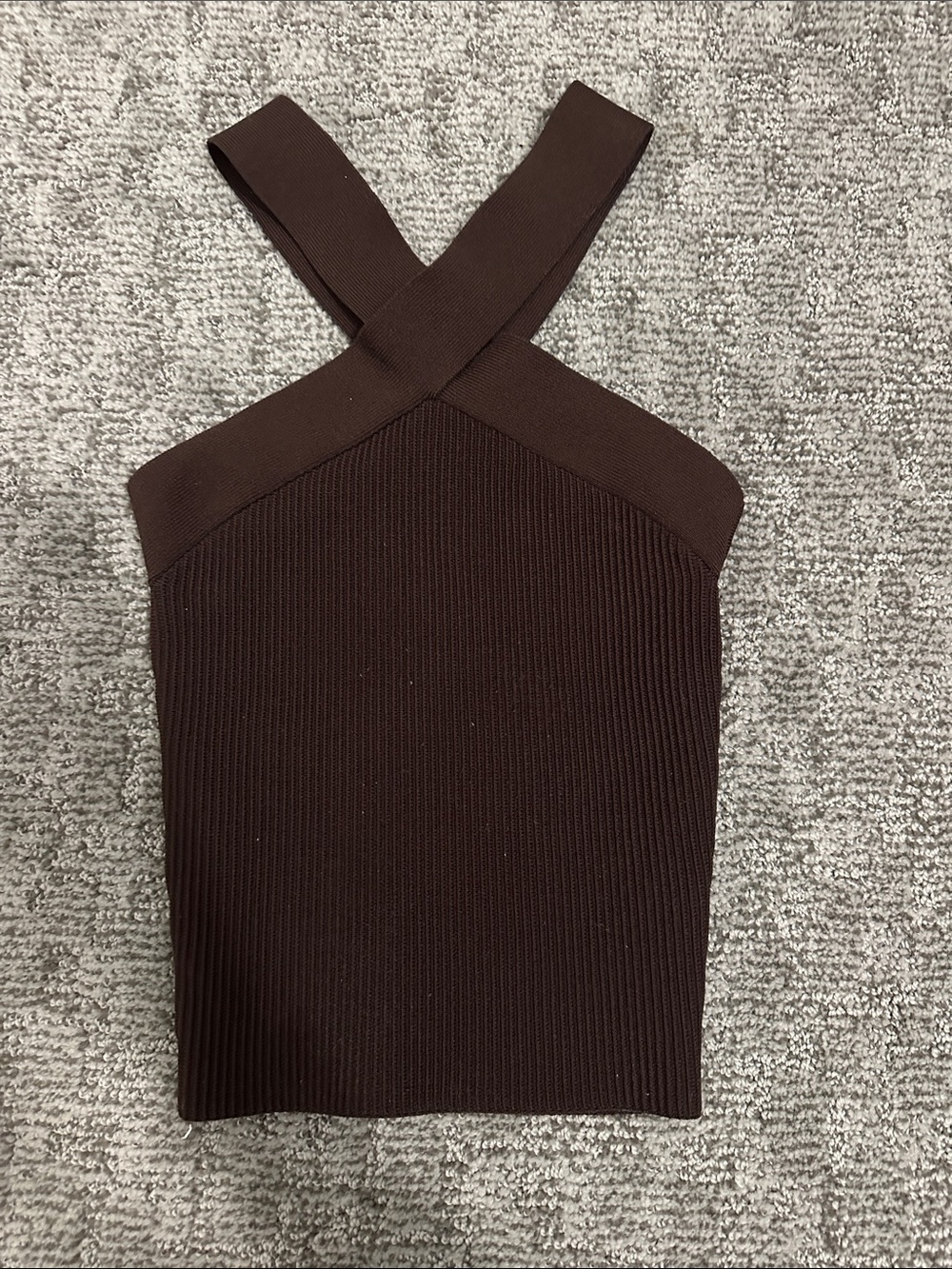Aritzia Babaton brown ribbed top